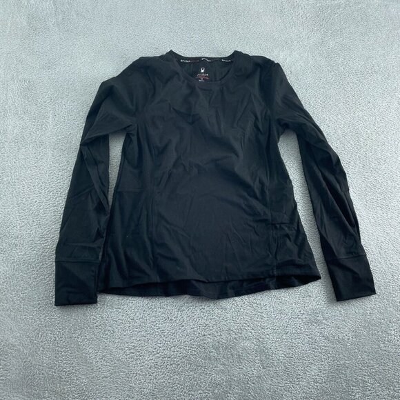 Spyder Active Black Long-Sleeve Performance Shirt L Nylon Blend NWOT 5756 - Picture 1 of 7